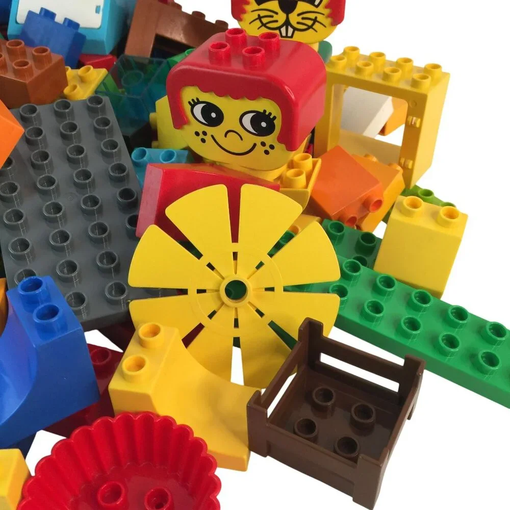 Lego Duplo Building Blocks Lot 180+ Pcs‎ Base Plate Door Window Some Vintage